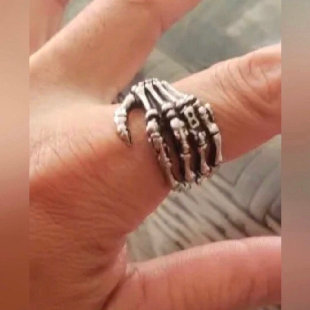 Stainless steel Skeleton Claw Wrap Ring